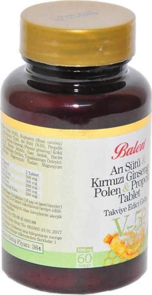 Arı Sütü & Kırmızı Ginseng & Polen & Propolis 60 Tablet