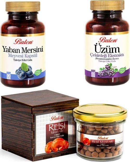 Üzüm Çekirdeği Yaban Mersini Reishi Mantarı (Ganoderma)