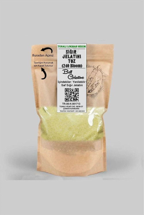 Sığır Jelatini (Öğütülmüş) 50 Gr (240 Blom)