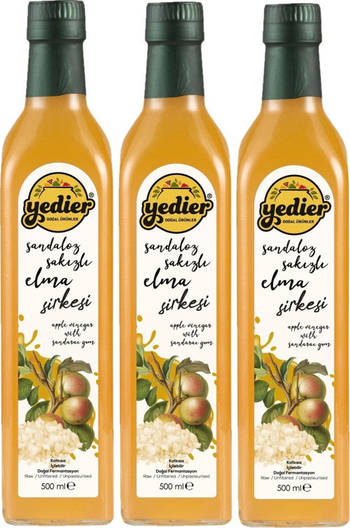 Sandaloz Sakızlı Elma Sirkesi 500 Ml - 3'Lü Paket