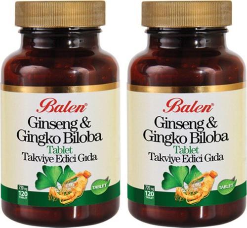 Ginseng & Ginkgo Biloba Tablet Takviye Edici Gıda X 2 Adet