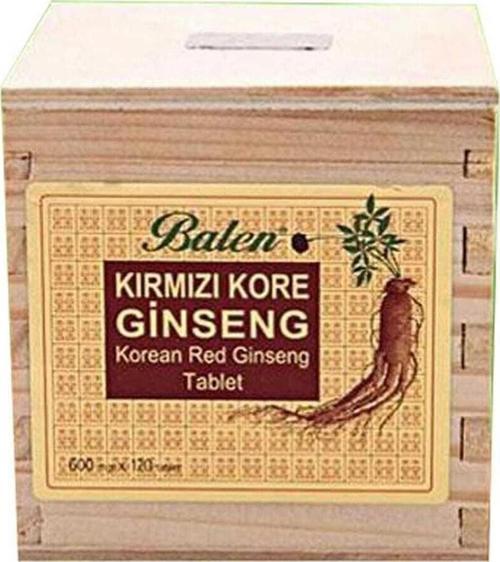 Kırmızı Kore Ginseng Tablet  600 Mg 120 Kapsül Balen