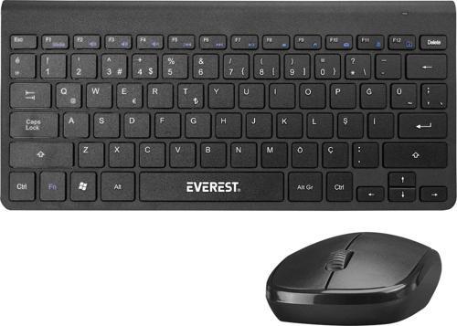 KB-BT72 ELITE Black Metalik Kablosuz Q Klavye + Mouse Set