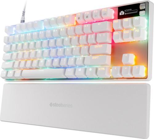 Apex Pro TKL Gen 3 OmniPoint 3.0 HiperManyetik Switch RGB Mekanik Kablolu Oyuncu Klavyesi (UK) - Beyaz