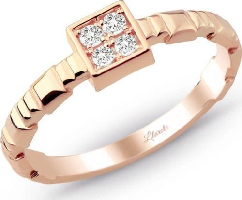 Lilarote Kare Pırlanta Yüzük