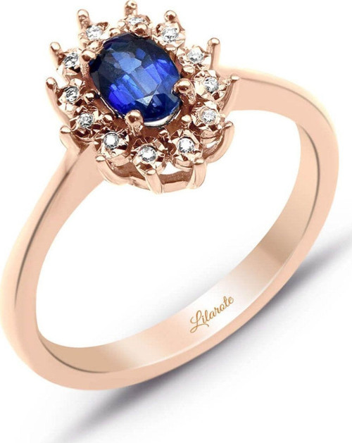 Rose Safir Pırlanta Yüzük