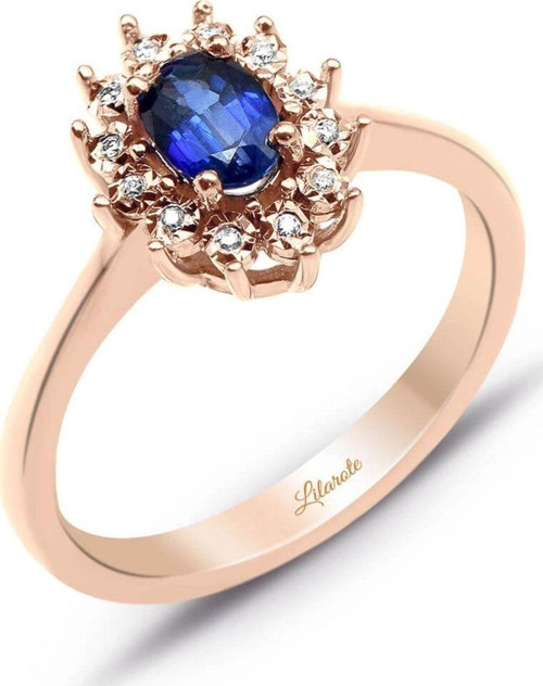 Rose Safir Pırlanta Yüzük