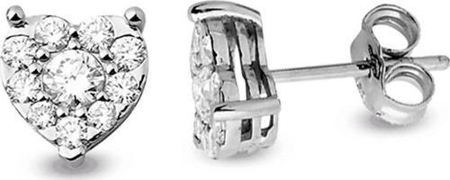0.82 Ct Modern Tasarım Coronet Tektaş Küpe