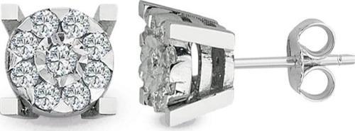 0.72 Ct. Modern Tasarım Coronet Tektaş Küpe