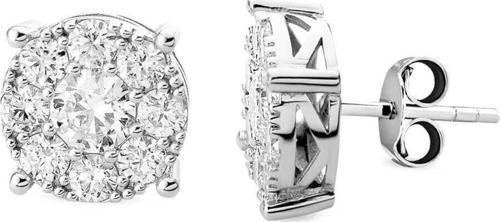 2.10 Ct Modern Tasarım Coronet Tektaş Küpe