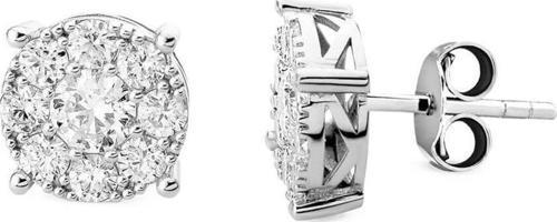 1.52 Ct. Modern Tasarım Coronet Tektaş Küpe