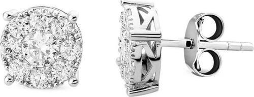 0.71 Ct. Modern Tasarım Coronet Tektaş Küpe