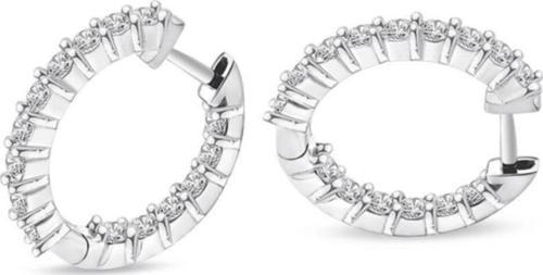 Kadın Beyaz 1.28 Ct Pırlanta Halka Küpe