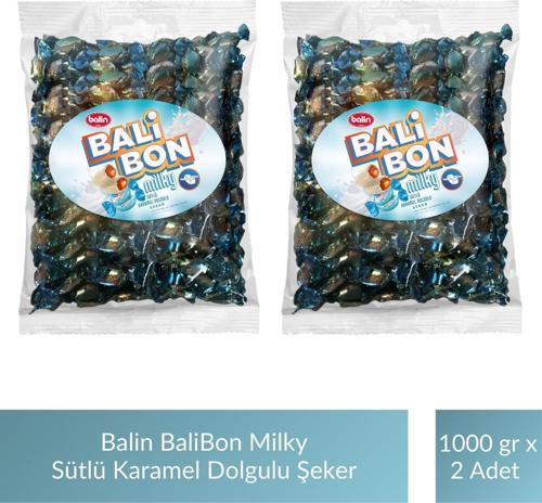 Balin Balibon Milky Sütlü Karamel Dolgulu Şeker 1000 gr x 2 Adet