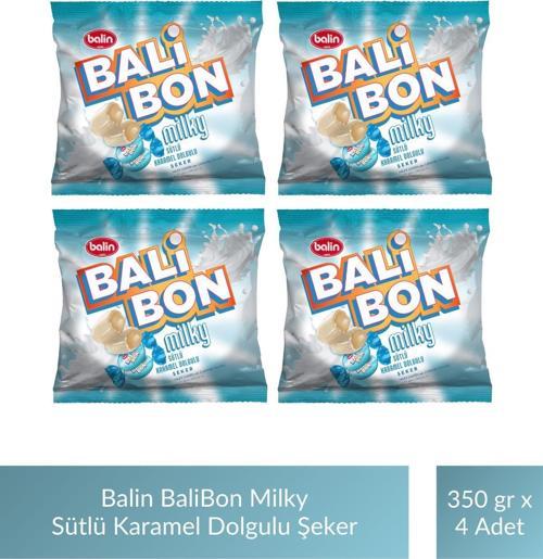 Balin Balibon Milky Sütlü Karamel Dolgulu Şeker 350 gr x 4 Adet