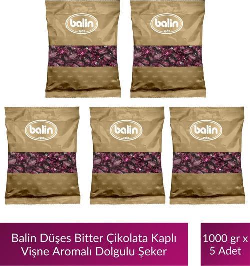 Balin Düşes Çikolata Kaplı Vişne Aromalı Sert Şeker 1000 gr x 5 Adet