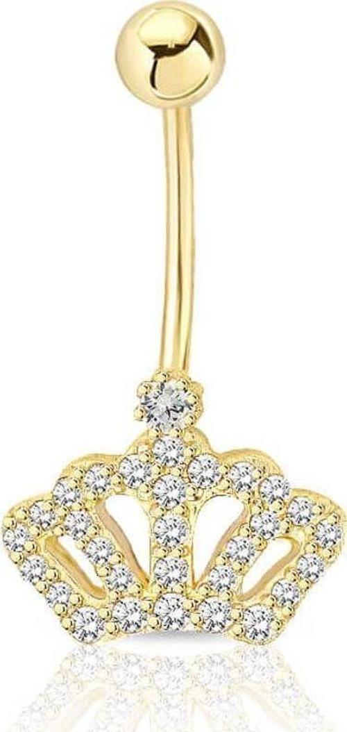 Altın Taşlı Taç Piercing