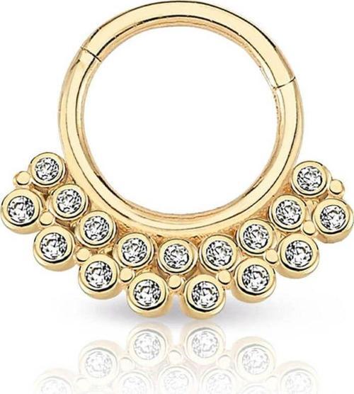 Çok Taşlı Altın Helix Piercing
