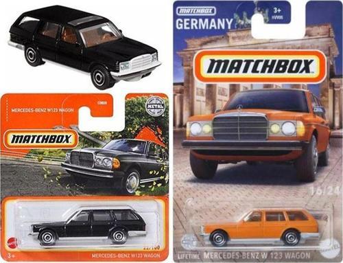 2 Araç Mercedes-Benz W123 Wagon Set - Siyah & Turuncu (1/64)