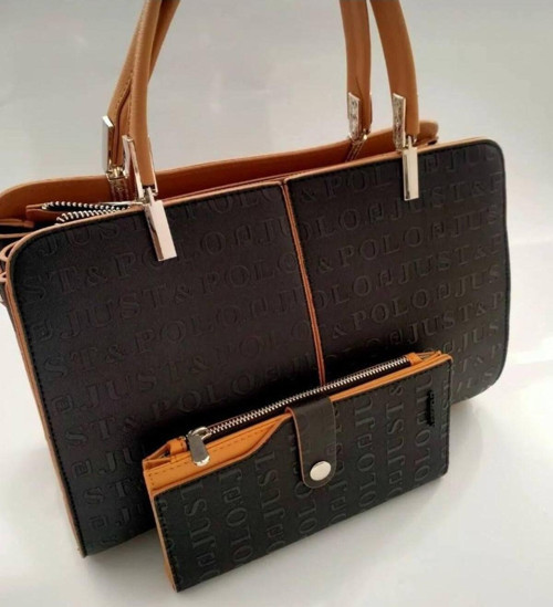 Kadın El Ve Omuz Çantası Ebat:22X29 Cm Justpolo Tyc0Et4079 Siyah - Taba