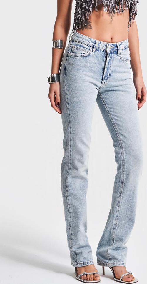 Kadın T.Kot Rengi 4S5-32 Straight Slim Fit Esnek Kumaş Yüksek Bel Denim Jean