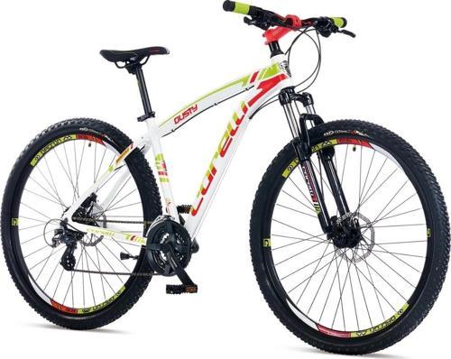 Dusty 2.1 HD Fren Shimano 21 Vites 27,5 Jant Dağ Bisikleti Beyaz Yeşil Kırmızı 20 Kadro