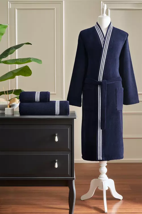 Wonder Maskülen Kimono Bornoz L - Lacivert