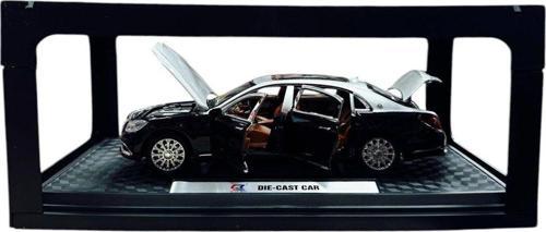 1:24 Metal Model Koleksiyon Araba Mercedes S600 Siyah-Gri 21 Cm Cz137B