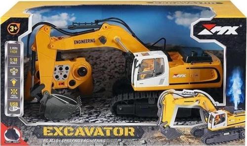 Mx 1:18 Uzaktan Kumandalı Ekskavatör 2.4 Ghz 11 Kanal Işıklı Full Fonksiyon Usb Şarjlı
