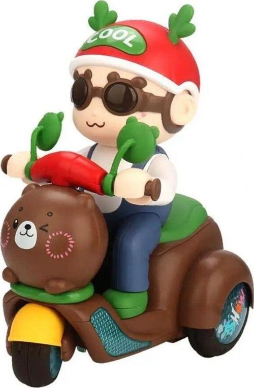 Bisiklete Binen Işıklı Sesli Etrafında Dönebilen Adam