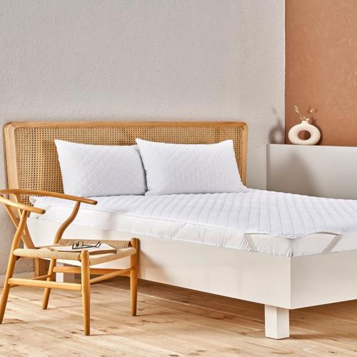 Eco Care Çift Kişilik Sıvı Geçirmez Yatak Alezi Beyaz