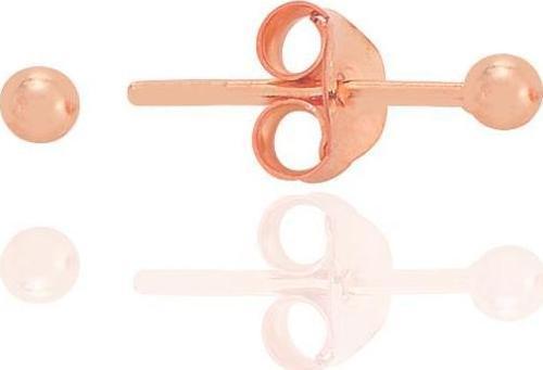 Gümüş rose 2 mm gümüş top küpe [barcode]