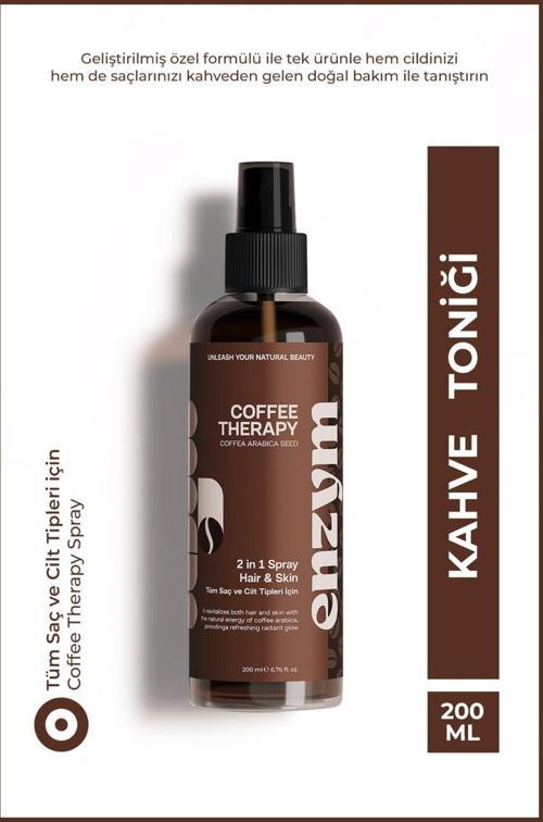 Doğal Kahve Tonik Saç (Dökülme Karşıtı, Onarıcı) Ve Cilt Bakımı (Ton Eşitleme, Antioksidan) 200 Ml