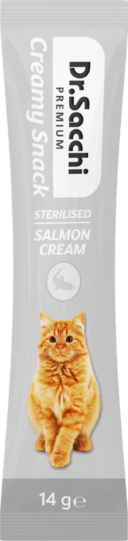 Creamy Snack Sterilised Salmon Sıvı Kedi Ödülü 14g