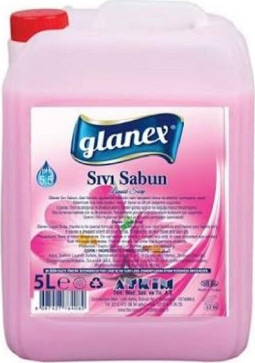 Tex Glanex Sıvı El Sabunu Temizlik Hijyen Deterjan 5 Lt