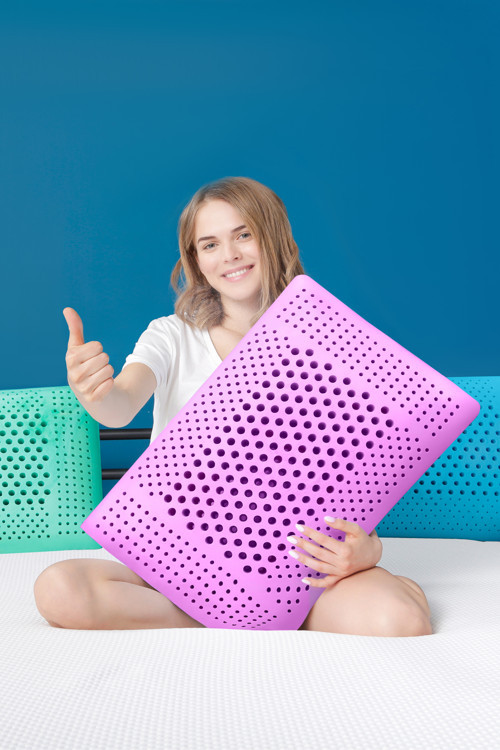 Air Terapi Hava Kanallı Ortopedik Yastık Visco Yastık Mor 60x4016cm