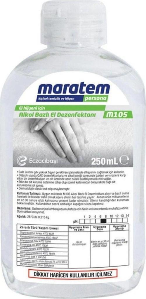 Maratem M 105 Alkol Bazlı El Dezenfektanı 250 Ml 2 Adet