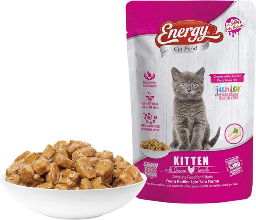 Tavuklu Islak Yavru Kedi Maması 85 Gram-12 Adet