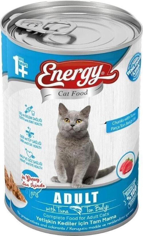 Ton Balıklı Konserve Yetişkin Kedi Maması 415 Gr -12 Konserve