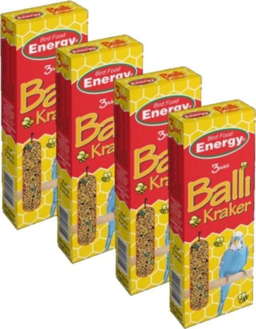 Ballı Muhabbet Kuşu Krakeri-4 Adet-400 Gram-12 Kraker
