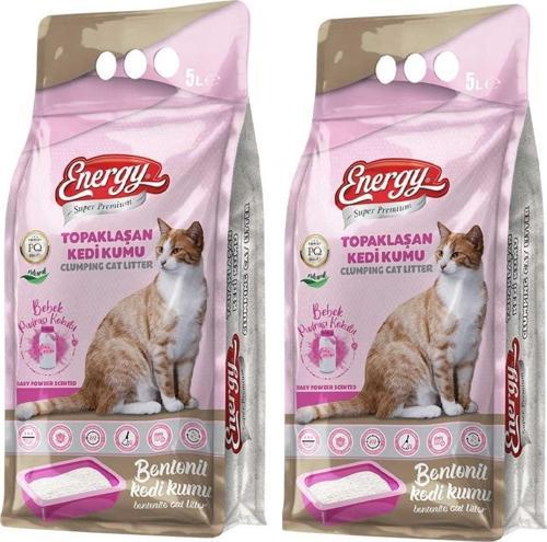 Bentonit Kedi Kumu Pudra Kokulu 5 Lt. 2 Adet