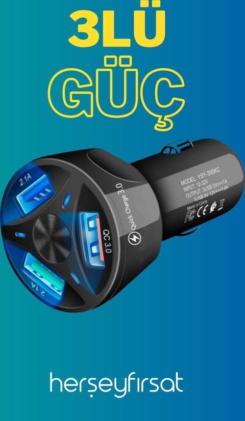 3Lü Usb Şarj Cihazı
