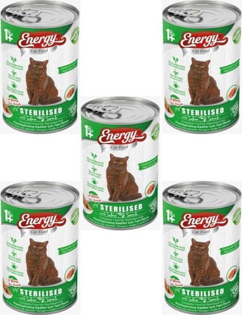 Cat Food Somonlu Kısırlaştırılmış Islak Kedi Maması 5'Li – 400 G
