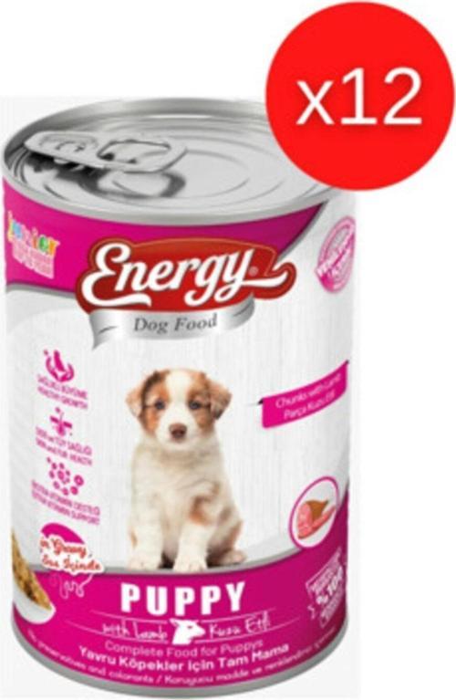 Dog Food Kuzu Etli Yavru Konserve Köpek Maması – 400 Gram 12 Adet