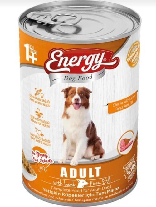 Pet Food Energy Kuzu Etli Yetişkin Islak Köpek Konserve Maması 415 Gram 80 Adet
