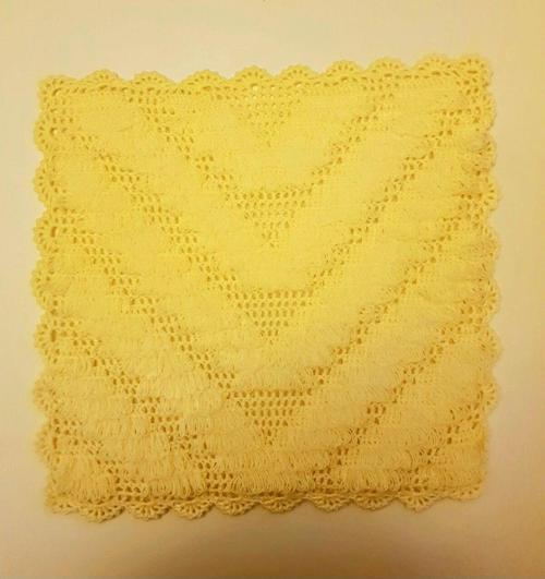 Banyo Lifi Yün El Örmesi Çeyizlik Kare Düz Desenli