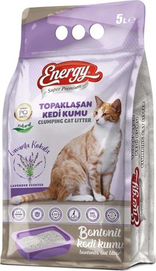 Pet Food Energy Super Premıum Energy Bentonit Kedi Kumu Lavanta Kokulu 5 Lt