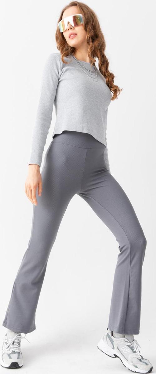 Yüksek Bel, Fitilli, Toparlayıcı Kaşkorse ispanyol fit and flare Örme Tayt