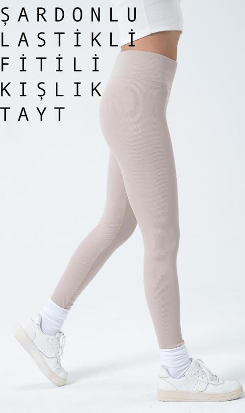 içi polarlı, LASTİKLİ, şardonlu, Fitilli, Toparlayıcı interlok Kışlık Örme Tayt @Verona