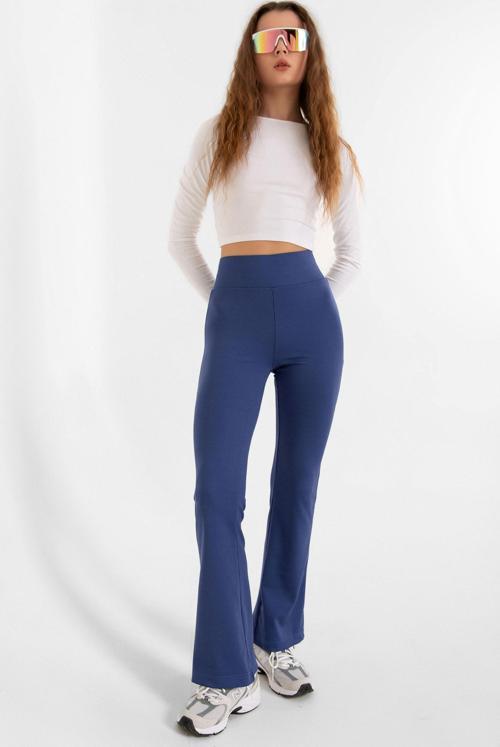 Yüksek Bel, Fitilli, Toparlayıcı Kaşkorse ispanyol fit and flare Örme Tayt